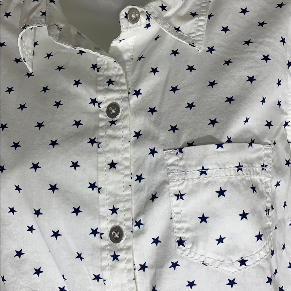 Seven Button Down/Tie front Top - Picture 4 of 8